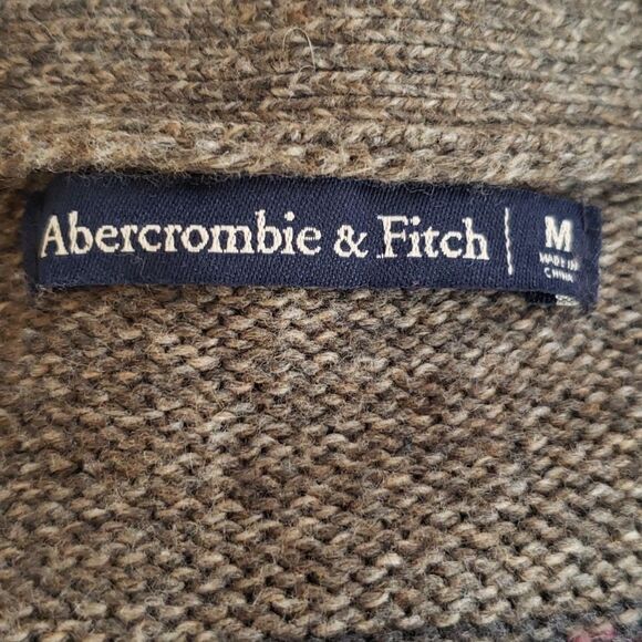 Abercrombie & Fitch Cardigan Sweater Womens M Cashmere Blend Alpine Long Duster - Picture 2 of 8